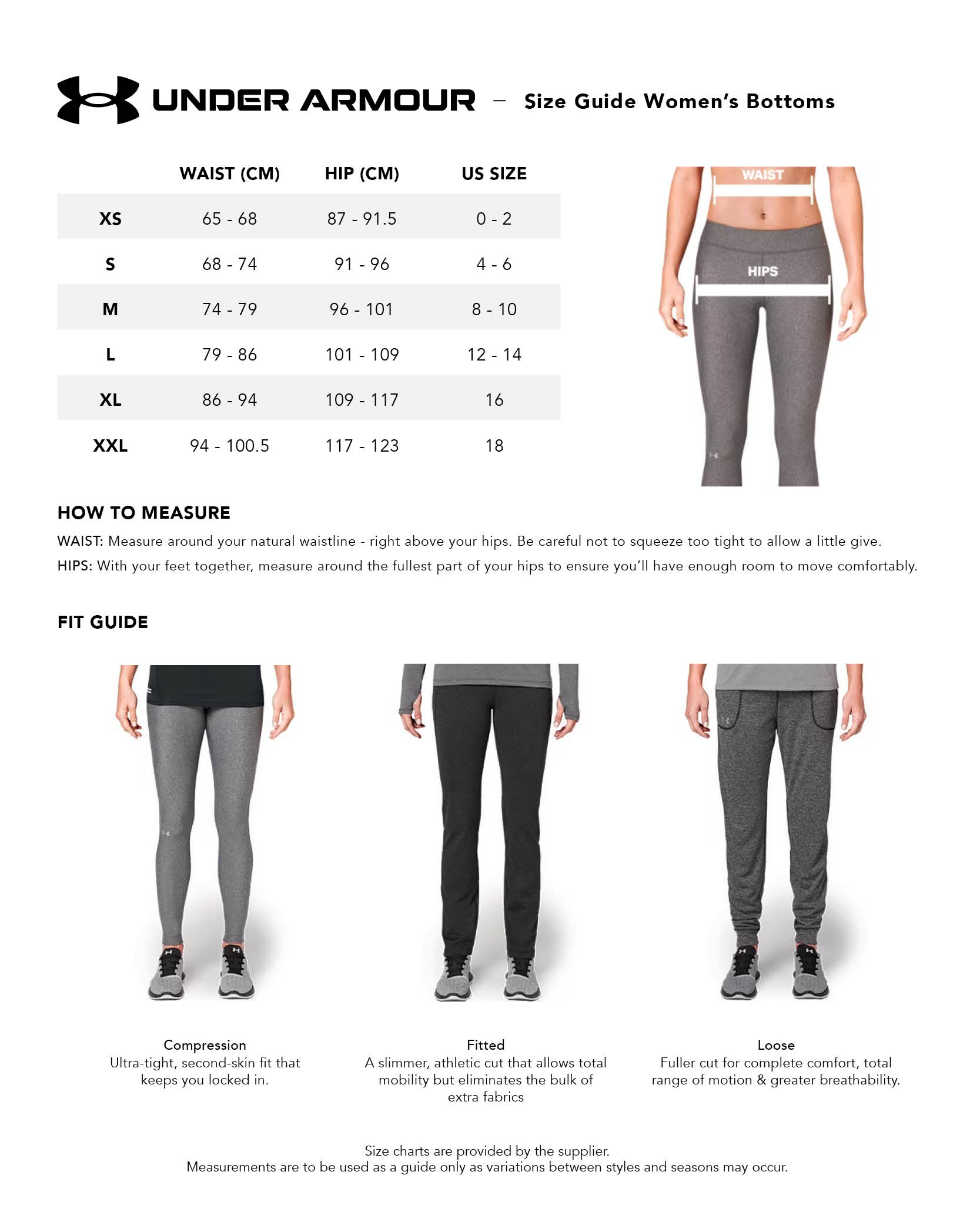 under armour-shorts-womens size chart
